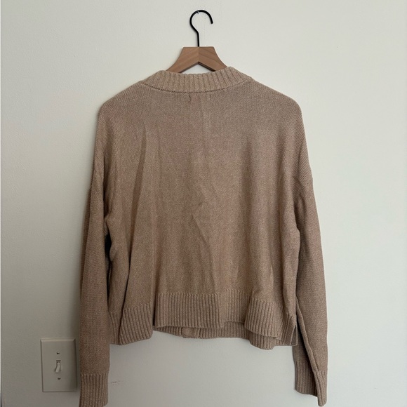 Quince Beige Button-Up Cardigan - Picture 2 of 5